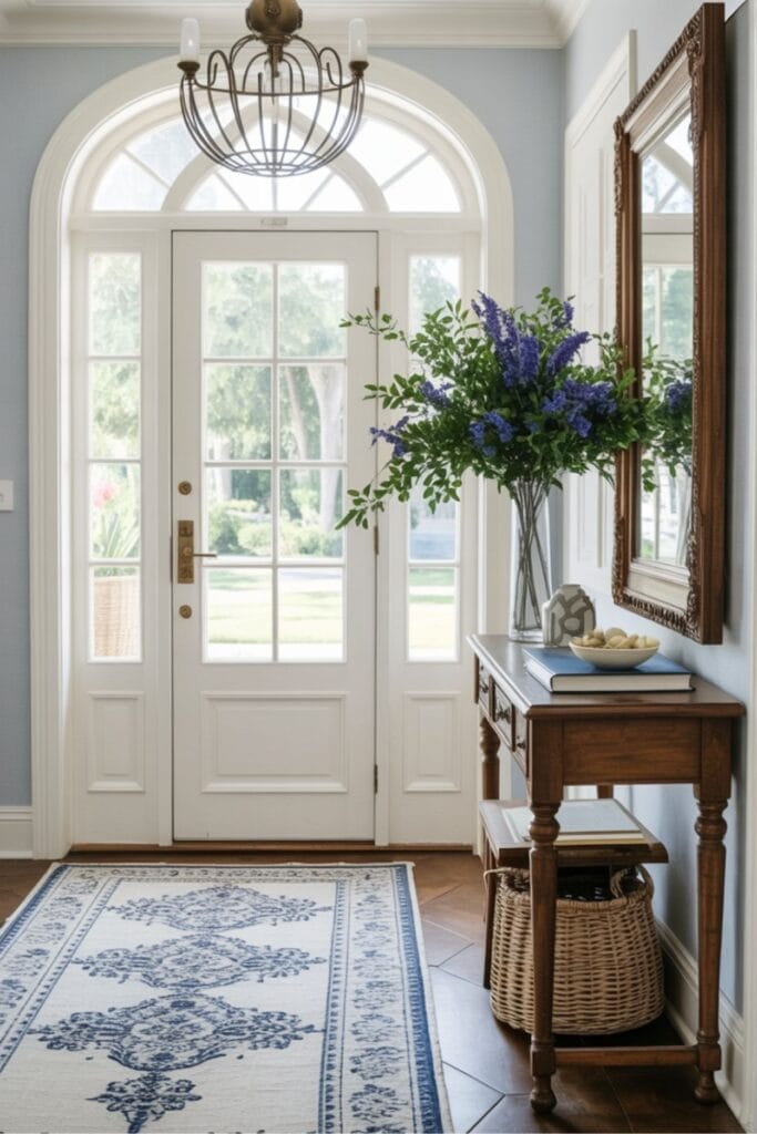 grandmillennial entryway idea