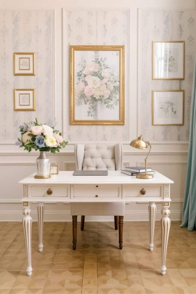 grandmillennial home office idea