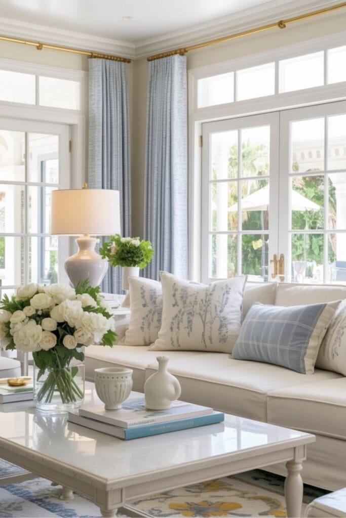 grandmillennial living room idea