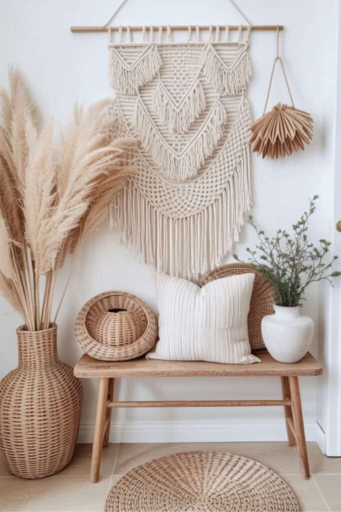 boho entryway idea