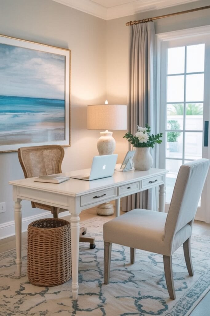 coastal home office idea