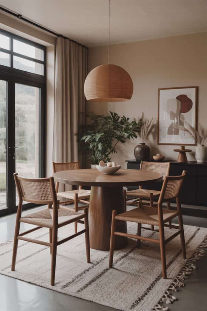 japandi dining room idea