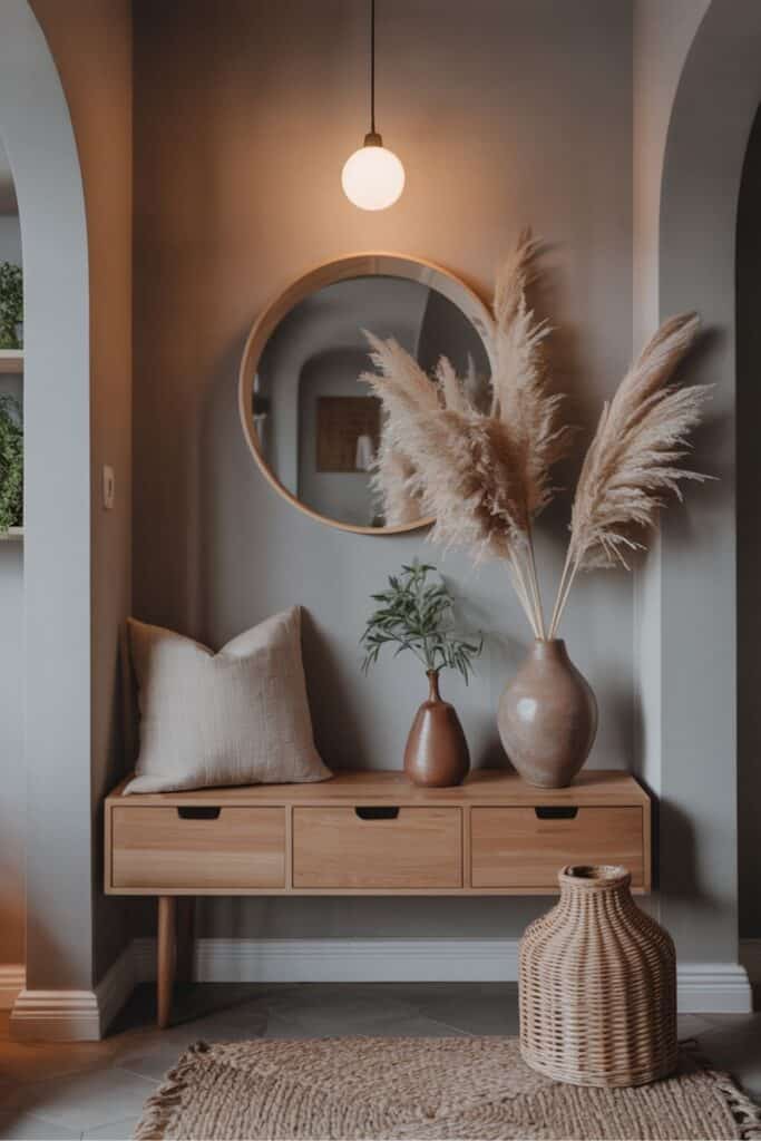 japandi entryway idea