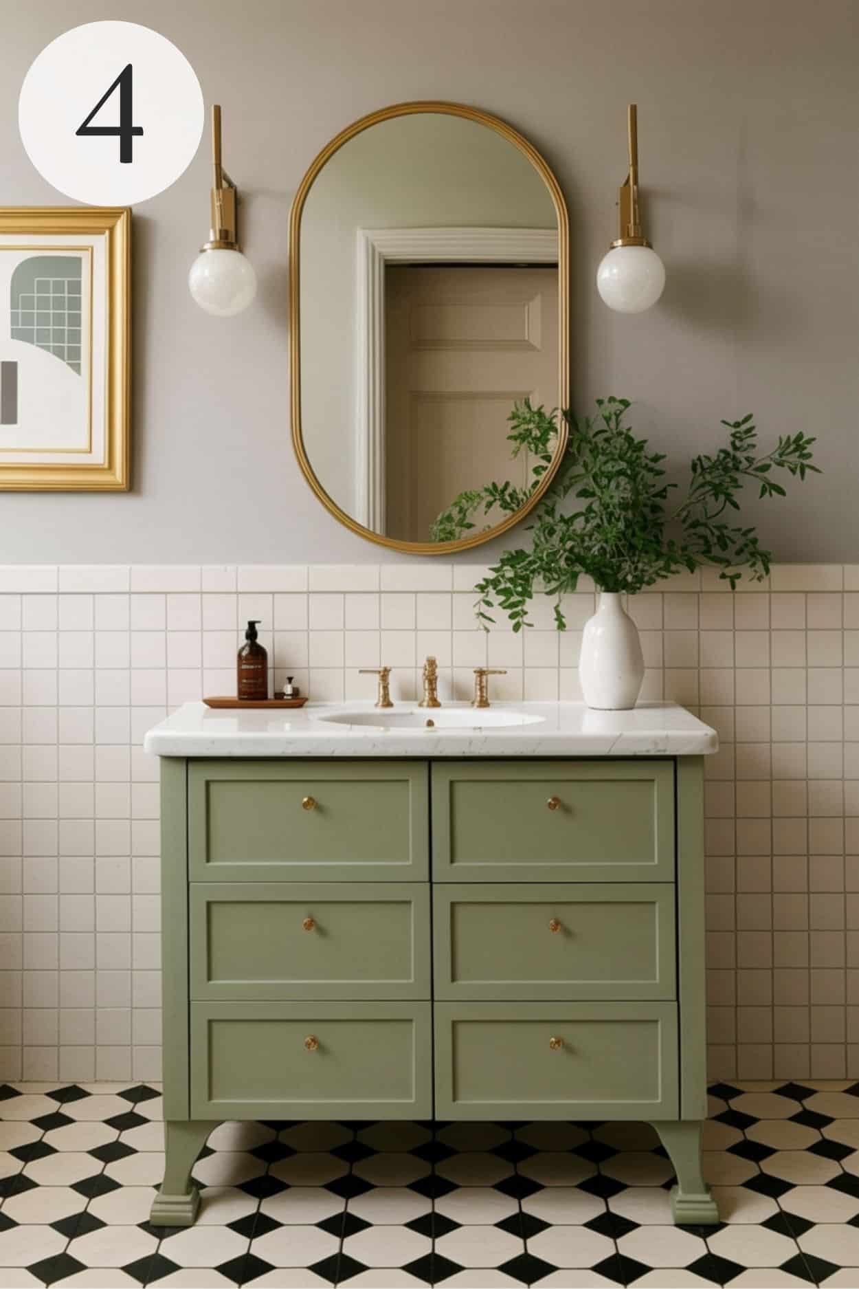 mid century modern bathroom