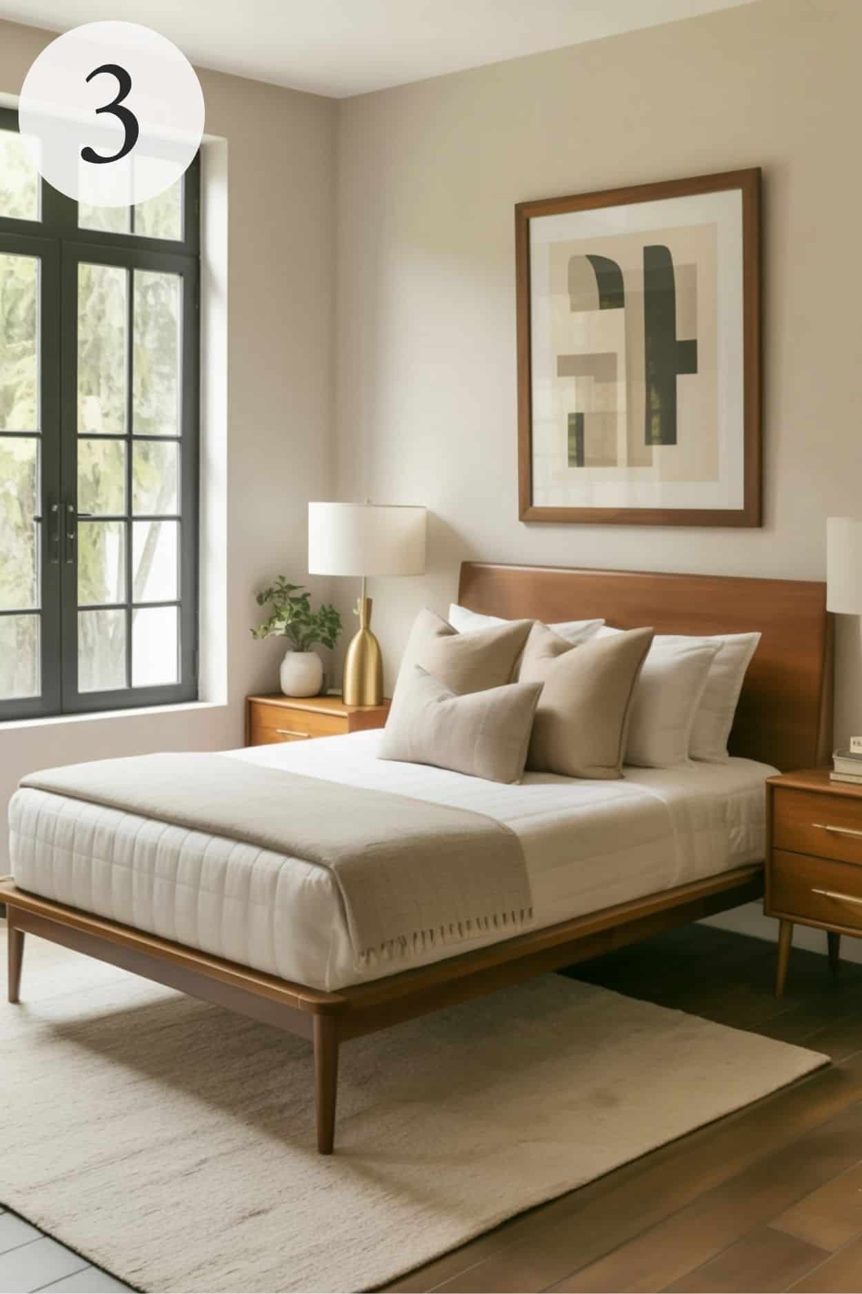 mid century modern bedroom