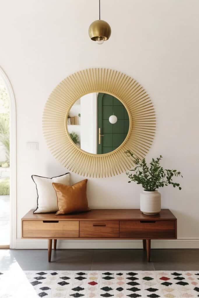 mid-century modern entryway idea