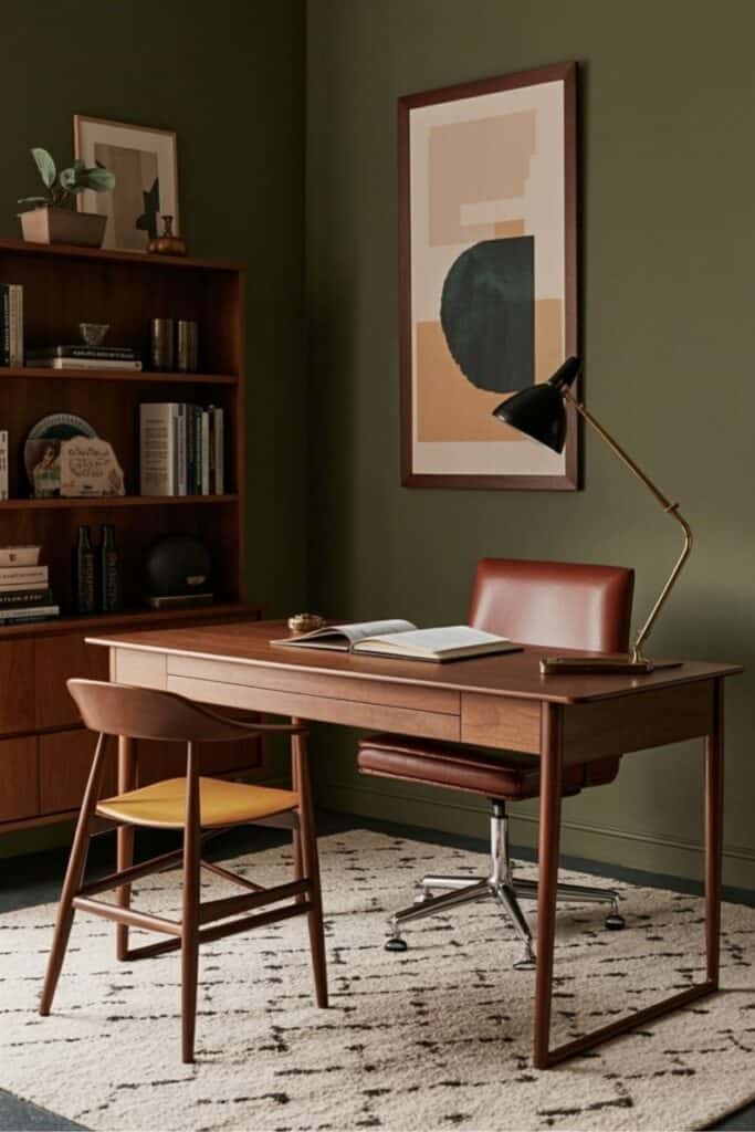mid-century modern home office idea