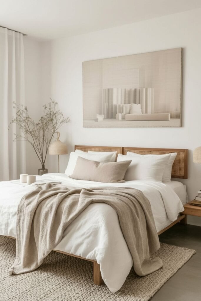 minamilist scandinavian bedroom idea