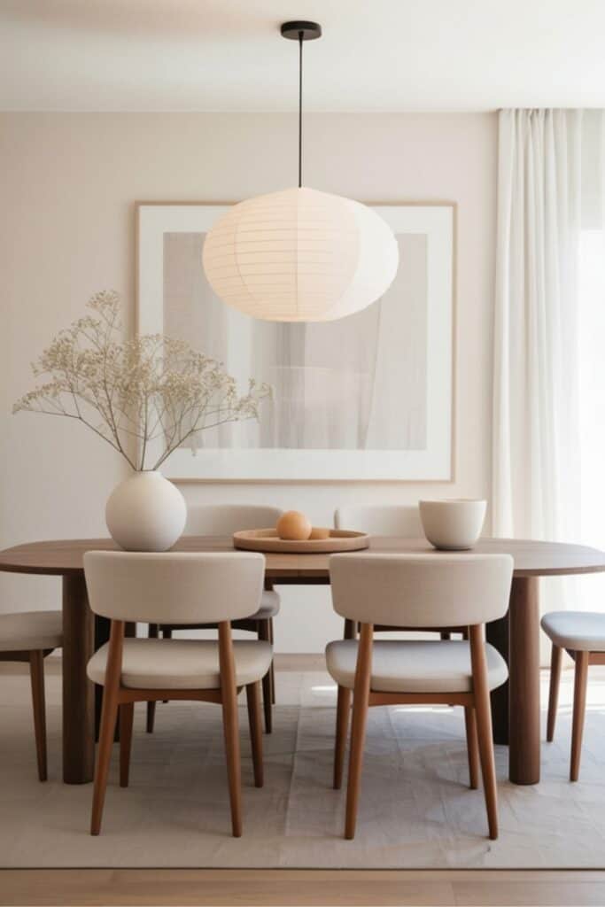minamilist scandinavian dining room idea