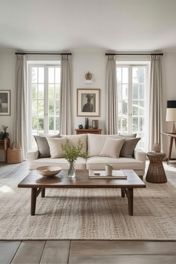 minamilist scandinavian living room idea