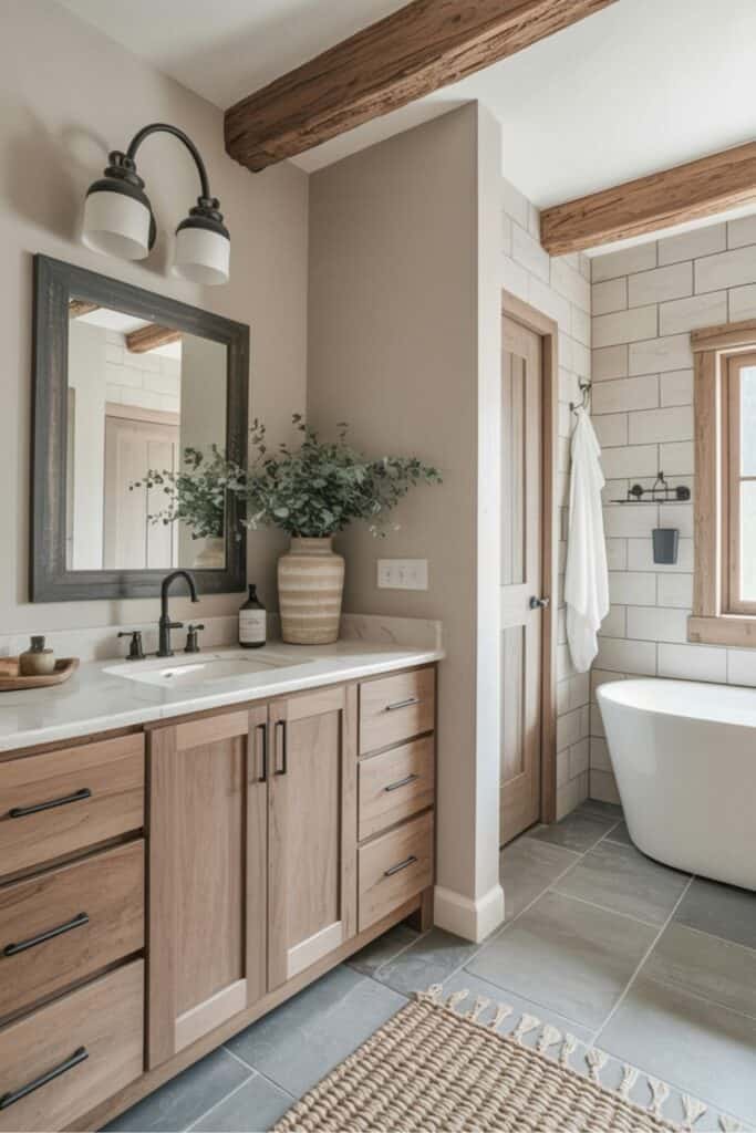 modern farmhouse bathroom idea