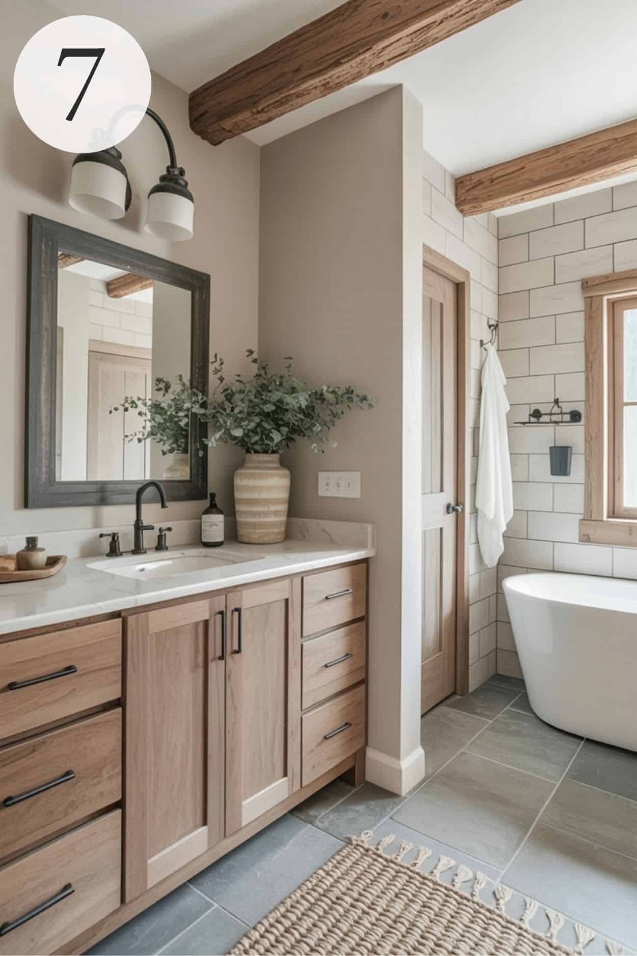 modern farmhouse bathroom