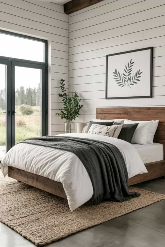 modern farmhouse bedroom idea