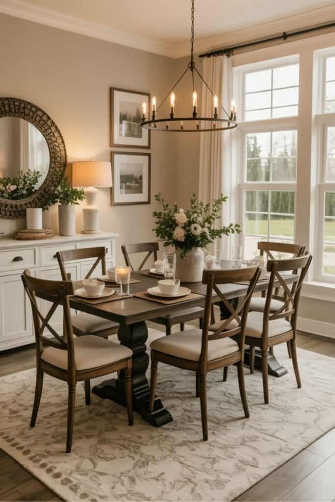 modern farmhouse dining room idea
