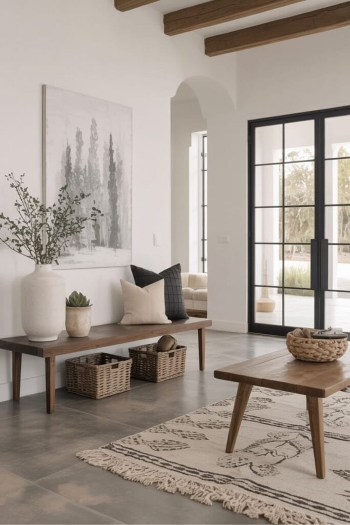 modern farmhouse entryway idea