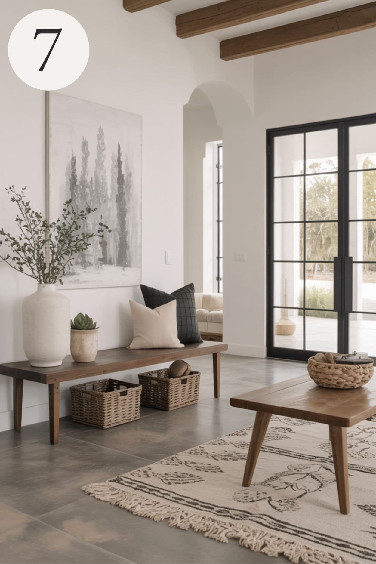 modern farmhouse entryway