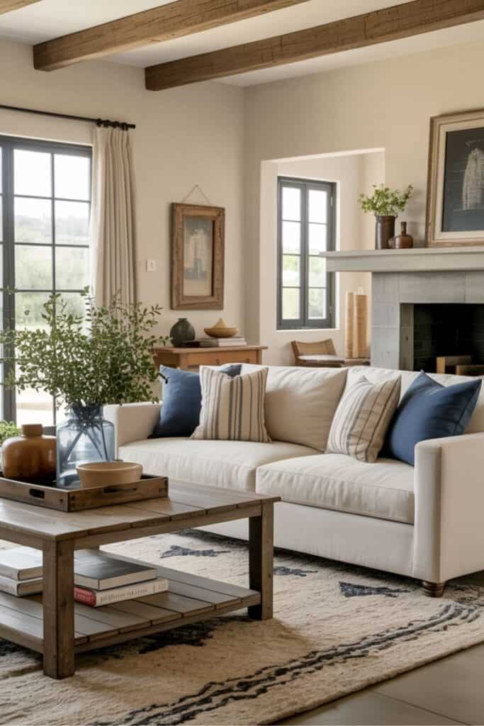 modern farmhouse living room idea