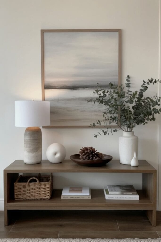 modern organic entryway idea