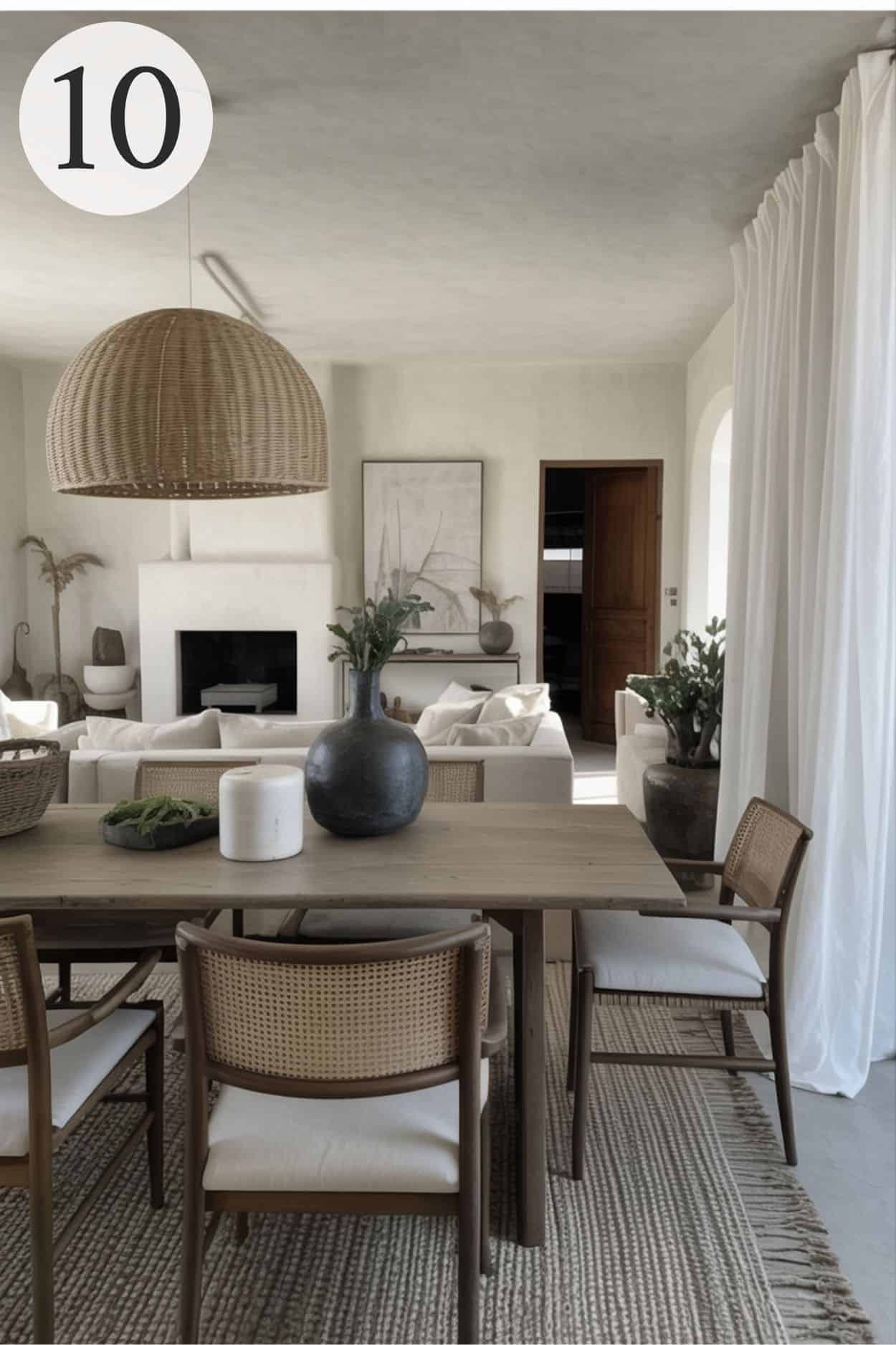 modern organic dining room