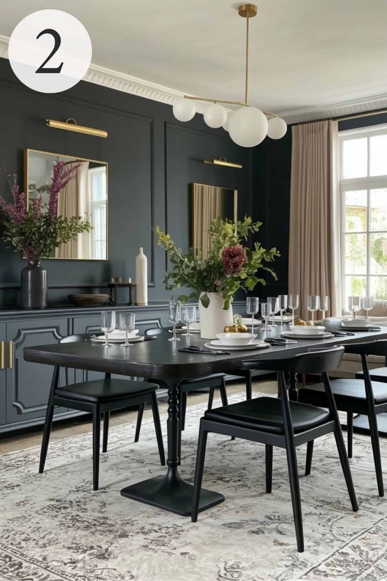 moody modern dining room
