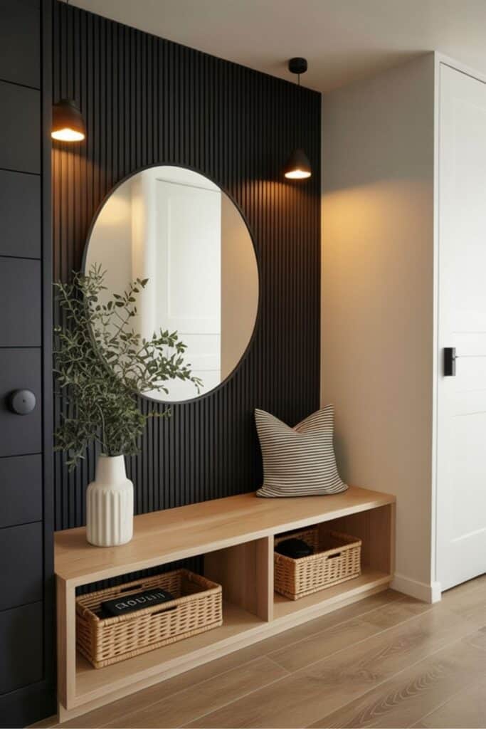 moody modern entryway idea