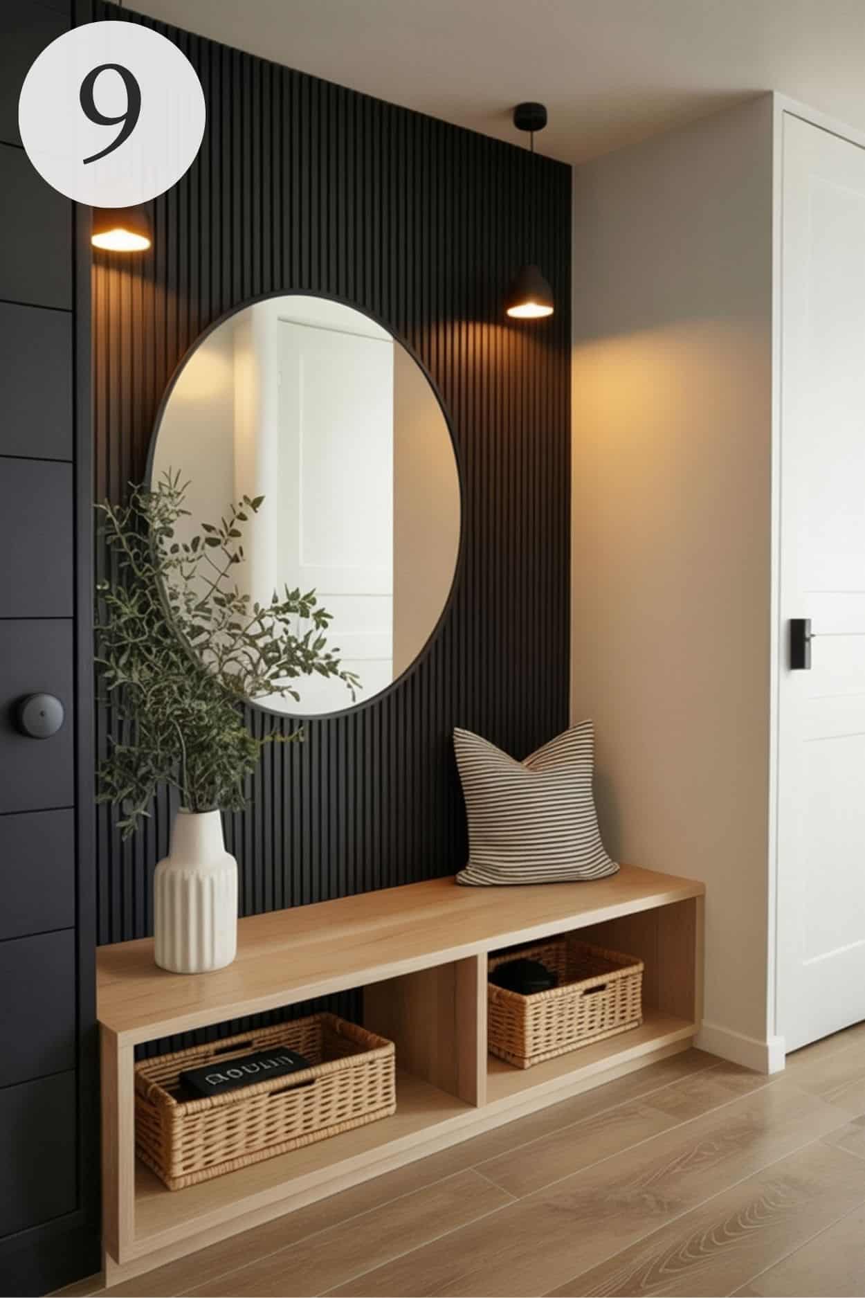 moody modern entryway