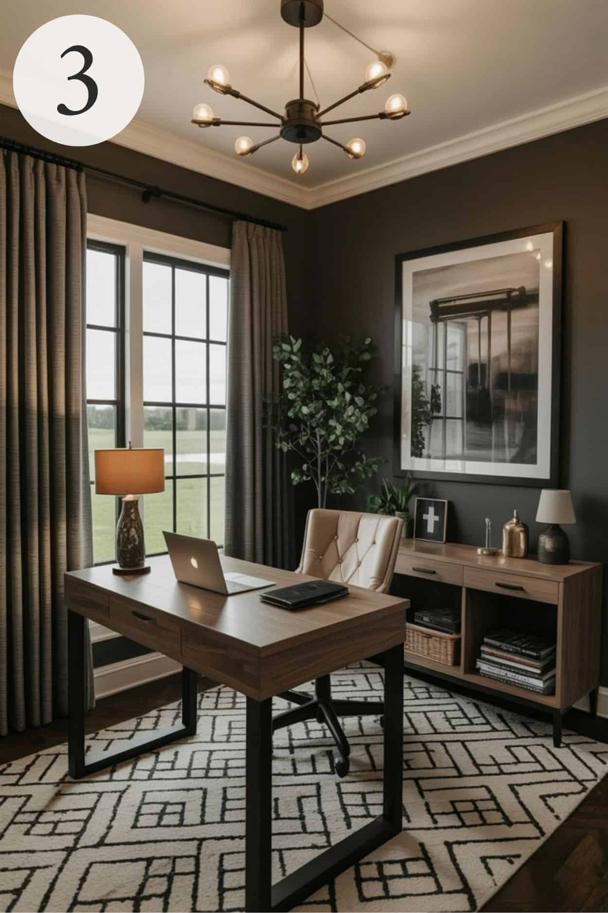 moody modern home office