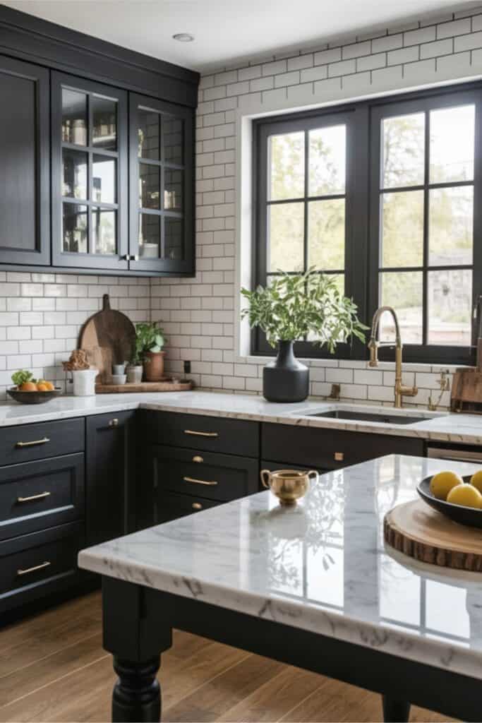 moody modern kitchen idea