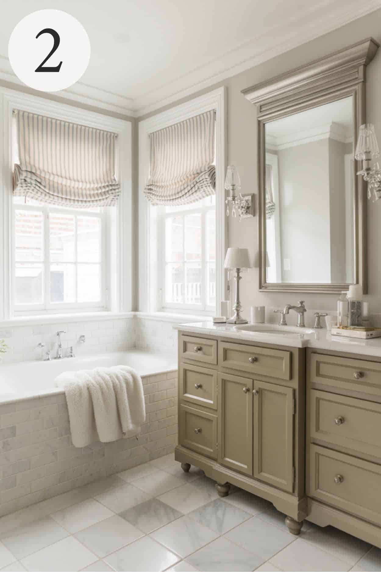 transitional classic bathroom