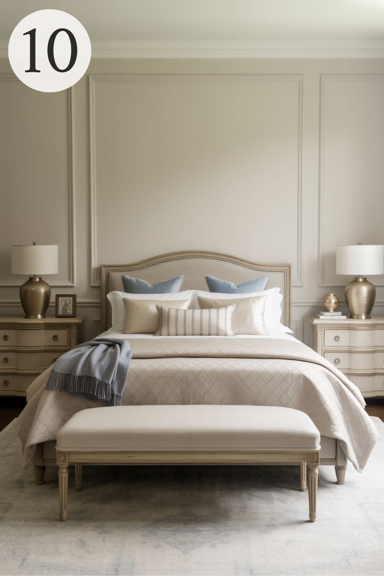 transitional classic bedroom