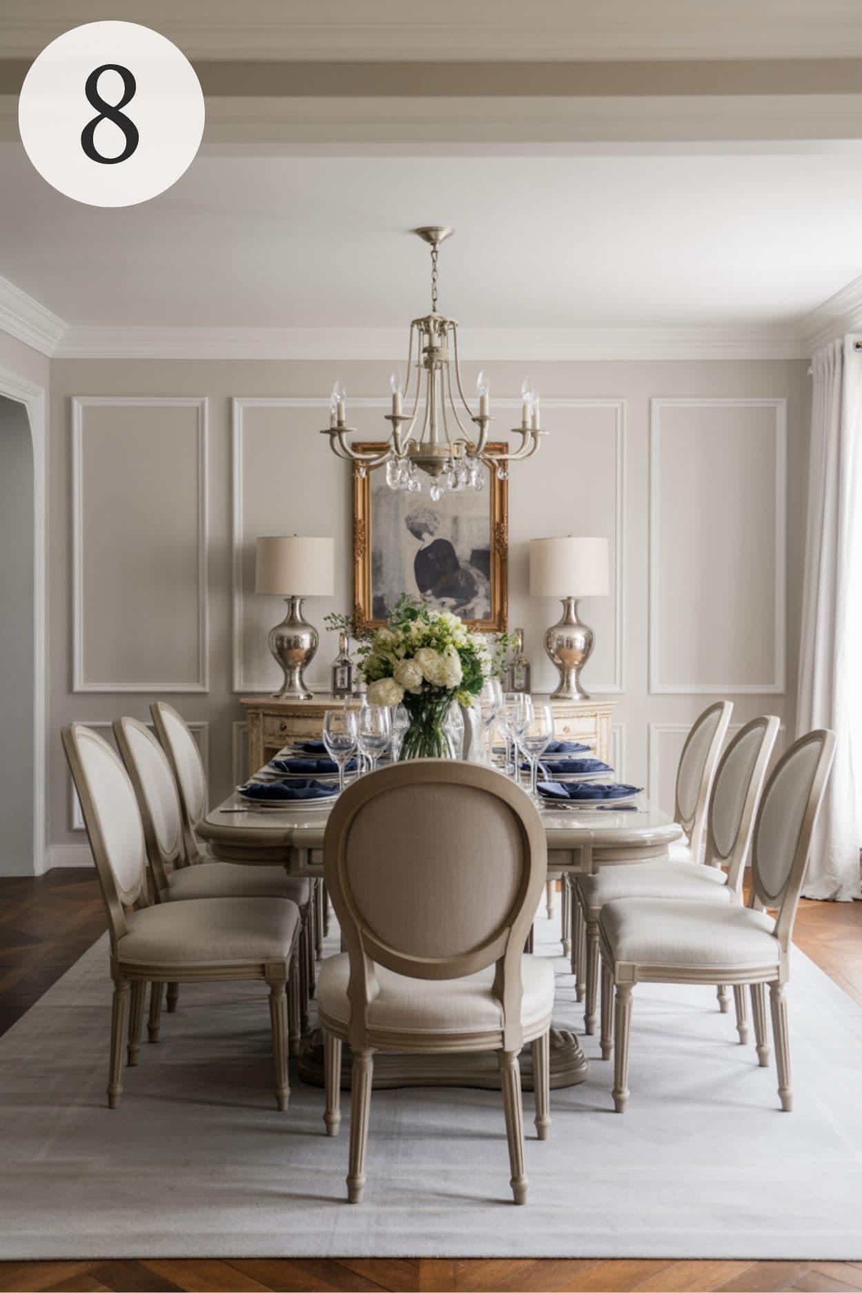 transitional classic dining room