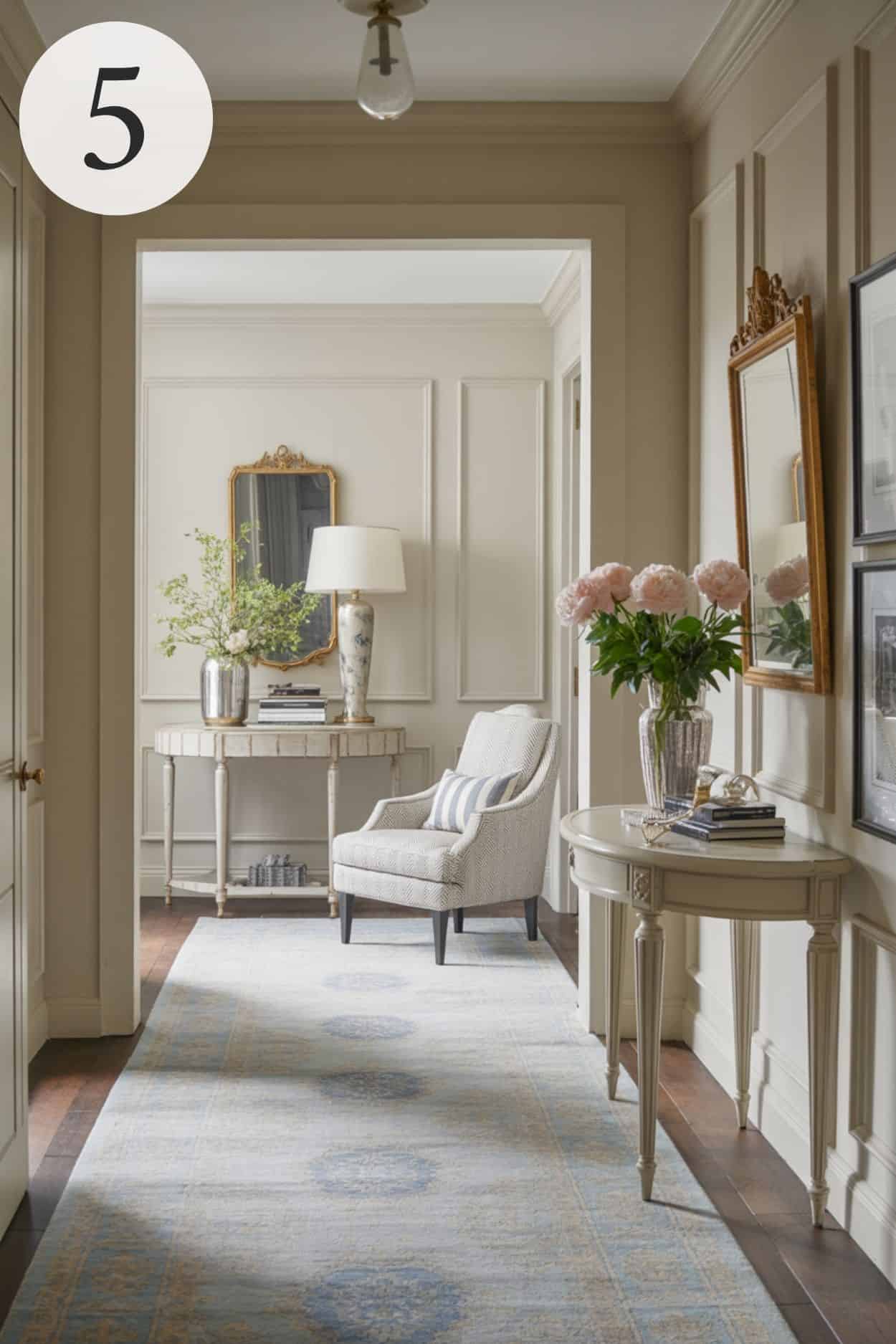 transitional classic entryway