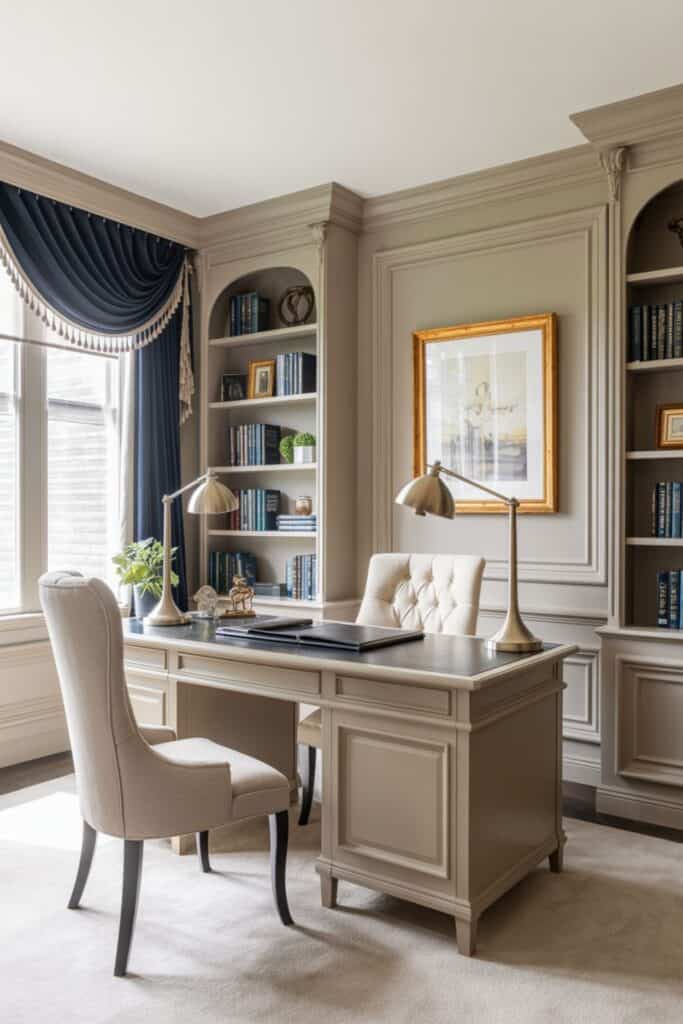 transitional classic home office idea
