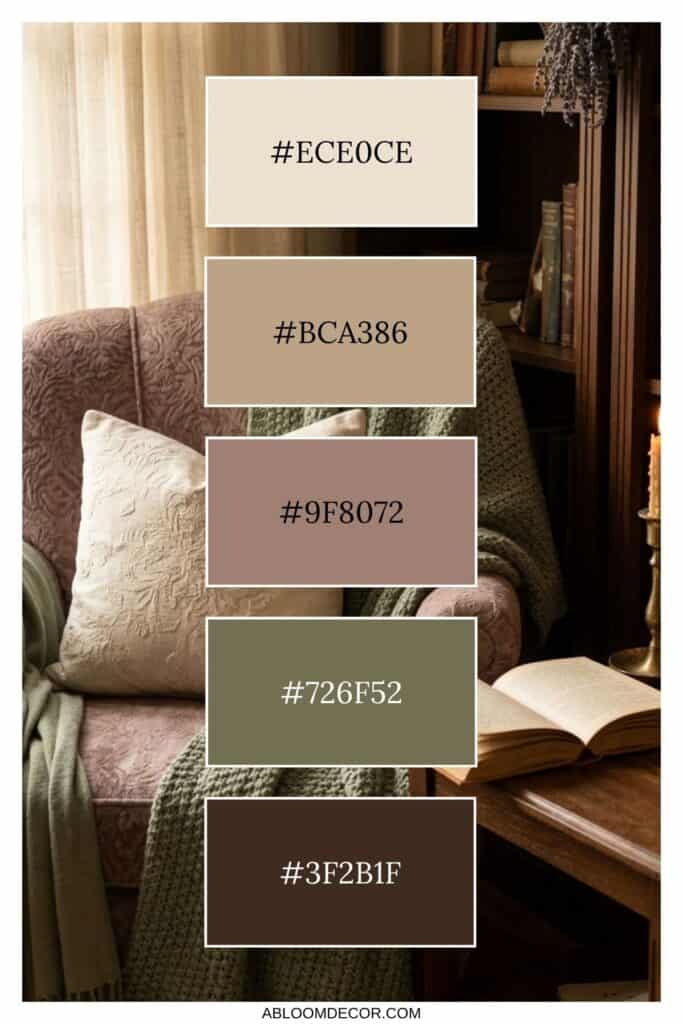 Mauve and Olive Moody Library Color Scheme