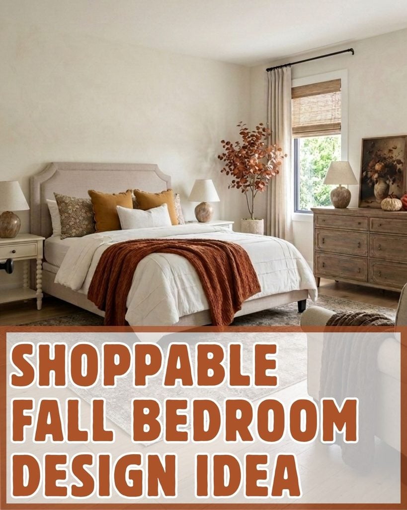Cozy Fall Farmhouse Bedroom pin