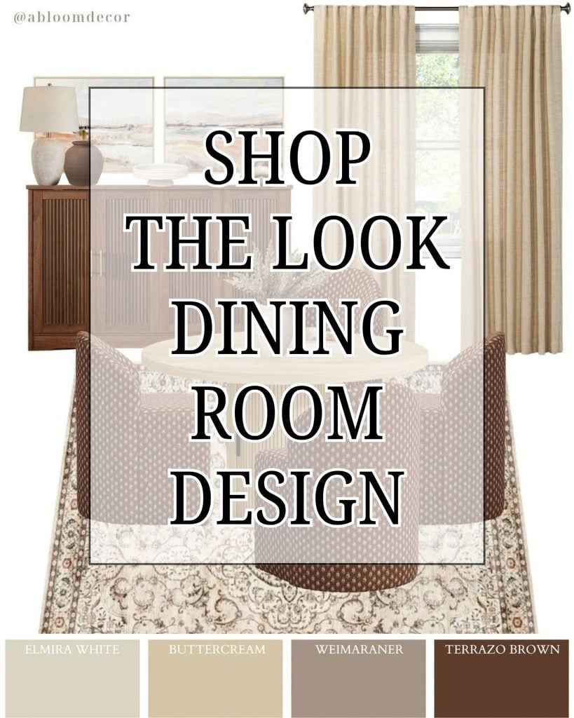 Warm Rust and Cream Traditional Dining Room Design pin