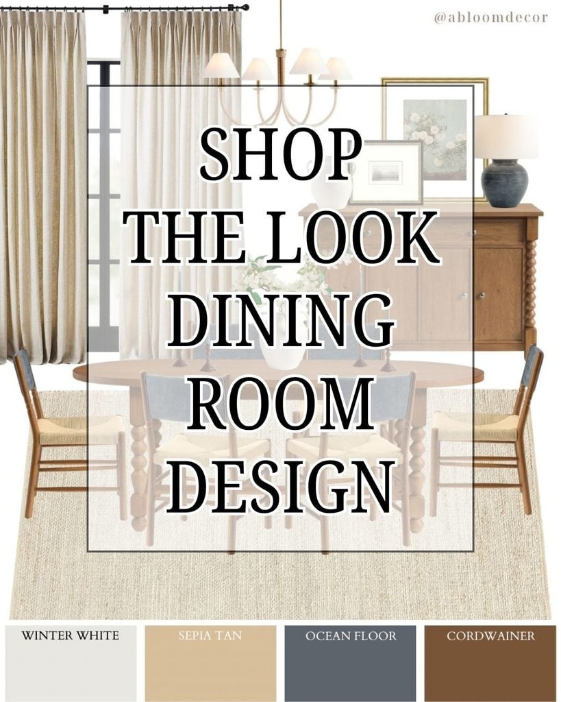 Warm Wood and Blue Traditional Dining Room Design pin