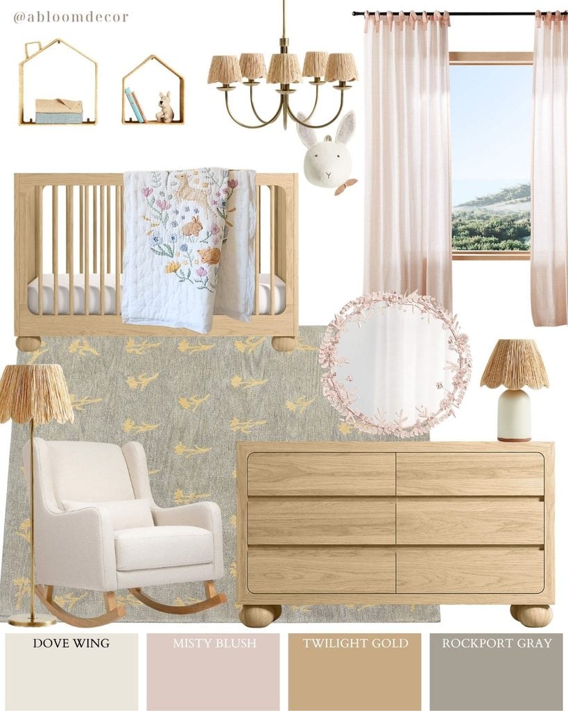 Whimsical Woodland Baby Girl Nursery Design